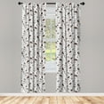 thumbnail image 5 of Ambesonne Leaves Window Curtains, Retro Rustic Autumn, Each 28" W x 84" L, Pale Grey and Brown, 5 of 5