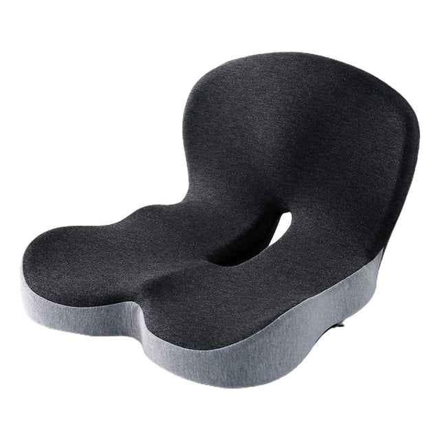 Cojín de asiento, cojín para silla, cojín para coxis, soporte multiusos para la espalda, cojín trasero, espuma viscoelástica para silla de oficina, Gris multicolor