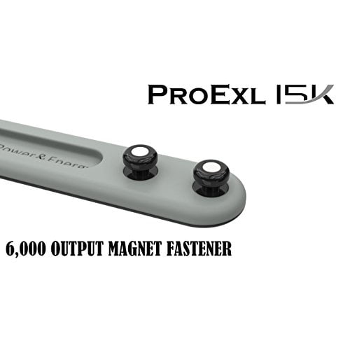 ProExl 15K Sports Magnetic Bracelet 100% Waterproof and Fully Adjustable -  For Energy, Power and Focus (Black Gray)