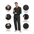 thumbnail image 4 of Airmenty Men's Pajama Set Lightweight Sleepwear Button Up Sleepwear Soft Comfy Pjs Set with Pockets, 4 of 7