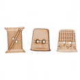 thumbnail image 4 of 200Pcs Sewing Machine Scissors Shaped Wooden Buttons Sewing Button for Children Clothes Decorative Button Scrapbooking, 4 of 8