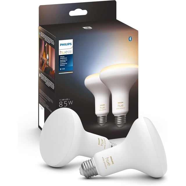 Bombillas inteligentes Philips Hue White Ambiance BR30 LED, paquete de 2