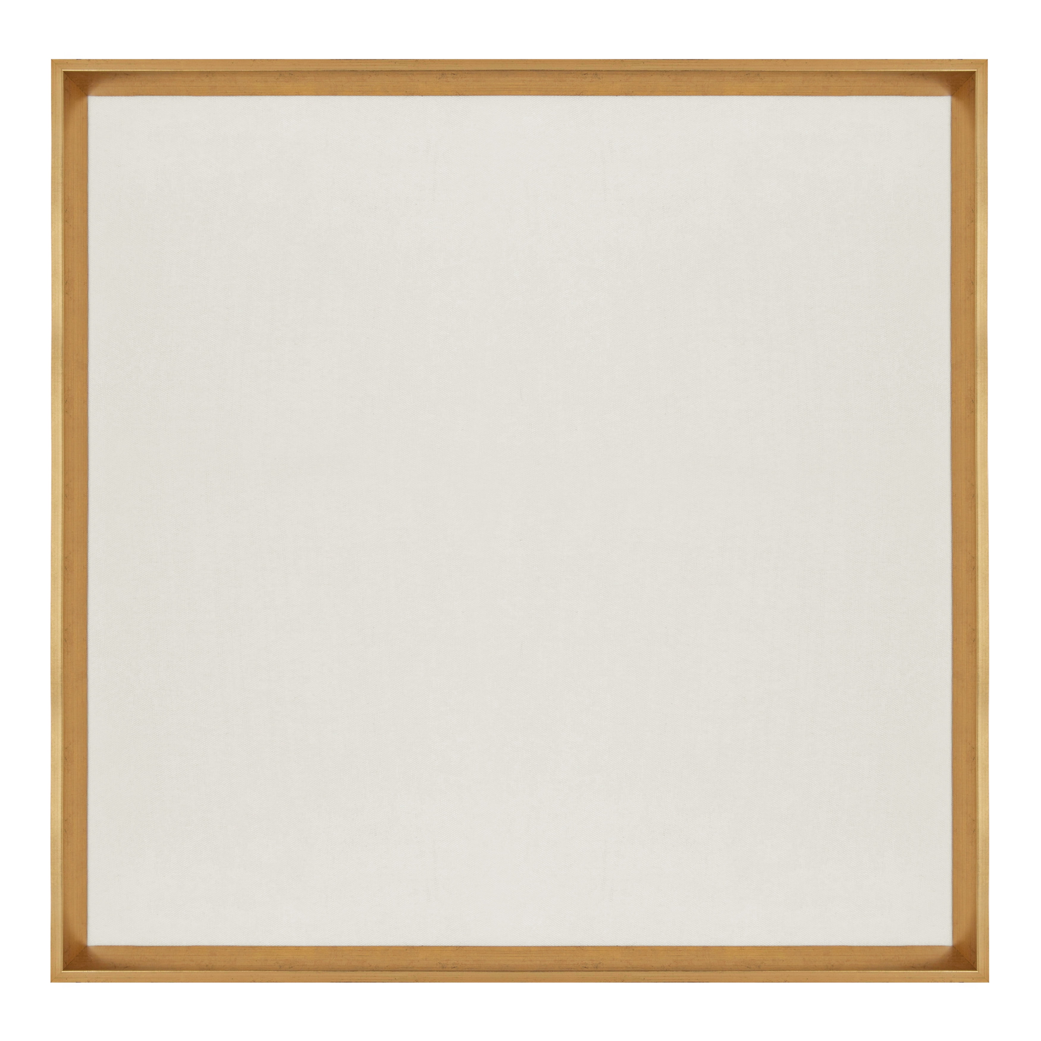 Kate and Laurel Calter Framed Linen Fabric Pinboard, 29.5x29.5, Gold, Modern Wall Organizer for Home or Office
