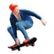 thumbnail image 4 of Figura en miniatura de niño patinador a escala 1:64, figura de diminuta, muñeco, accesorio, adorno de mesa de , juguete, modelo realista, 4 of 9