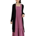 thumbnail image 2 of Mqqzkk Women's Long Cardigan Casual Long Sleeve Lightweight Open Front Long Jackets with Pocket, 2 of 7