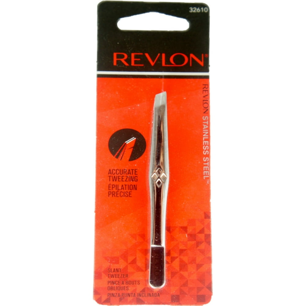 Revlon Deluxe Tweezer With Slant Tip, 1 ea (Pack of 3)