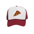 thumbnail image 1 of Adult Men's Pepperoni Pizza Slice Rope Foam Trucker Hat, White/Wine, 1 of 2
