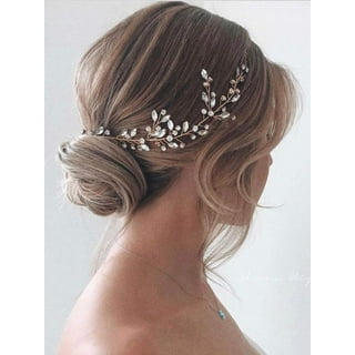 SWEETV Silver Bridal Headband Crystal Wedding Headpieces for Bride