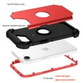 thumbnail image 2 of Dteck for iPhone 16e Case with Screen Protector, Heavy Duty Shockproof Dust/Drop Poof 3 Layers Full Bady Protection Rugged Cover Case for iPhone 16E 2025 6.1",Red, 2 of 5
