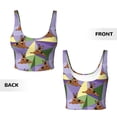 thumbnail image 5 of Haiem German Shepherd Dog Pattern Womens Sports Bra - U Neck Padded Low Impact Yoga Bra Workout Crop Top Gym Moisture-Wicking Workout Vest -Medium, 5 of 9