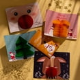 thumbnail image 4 of COULEE 6 pc Pop Up 3D Christmas Greeting Xmas Cards with Envelopes Santa Elf Snowman Holiday Cards for Christmas Season Kids and Family Greetings, 4 of 4