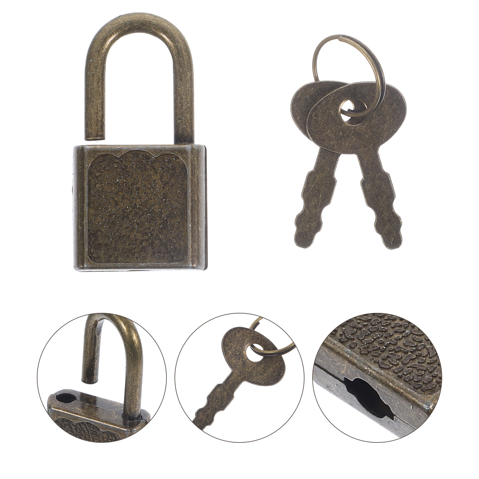 5 Sets of Treasure Box Lock with Key Plastic Lock Kids Toy Box Padlock Treasure Chest Lock Accessory, Size: 3.2X1.6X0.7CM