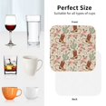 thumbnail image 6 of Rateoe Floral Cowboy Boots Drawing Drink Coasters Set of 4 Leather Coasters Spill Protection for Table Desk,Durable and Non Slip Leather Coaster ,4 Inches Drink Mats-Square, 6 of 6