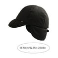 thumbnail image 3 of WINDLAND Men Trapper Hat Versatile Down Hat Bomber Hat Simple Solid Color Accessory, 3 of 19