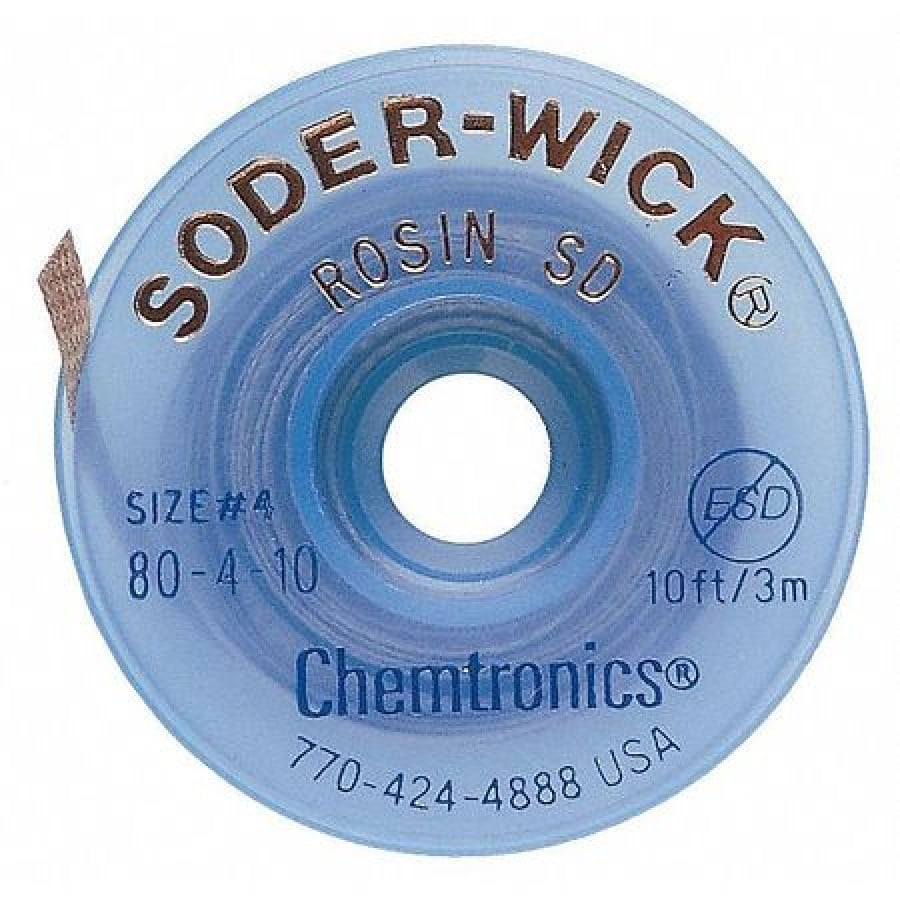 .080 X 5 Rosin SD Chemtronics SoderWick Green Sz 3 Industrial