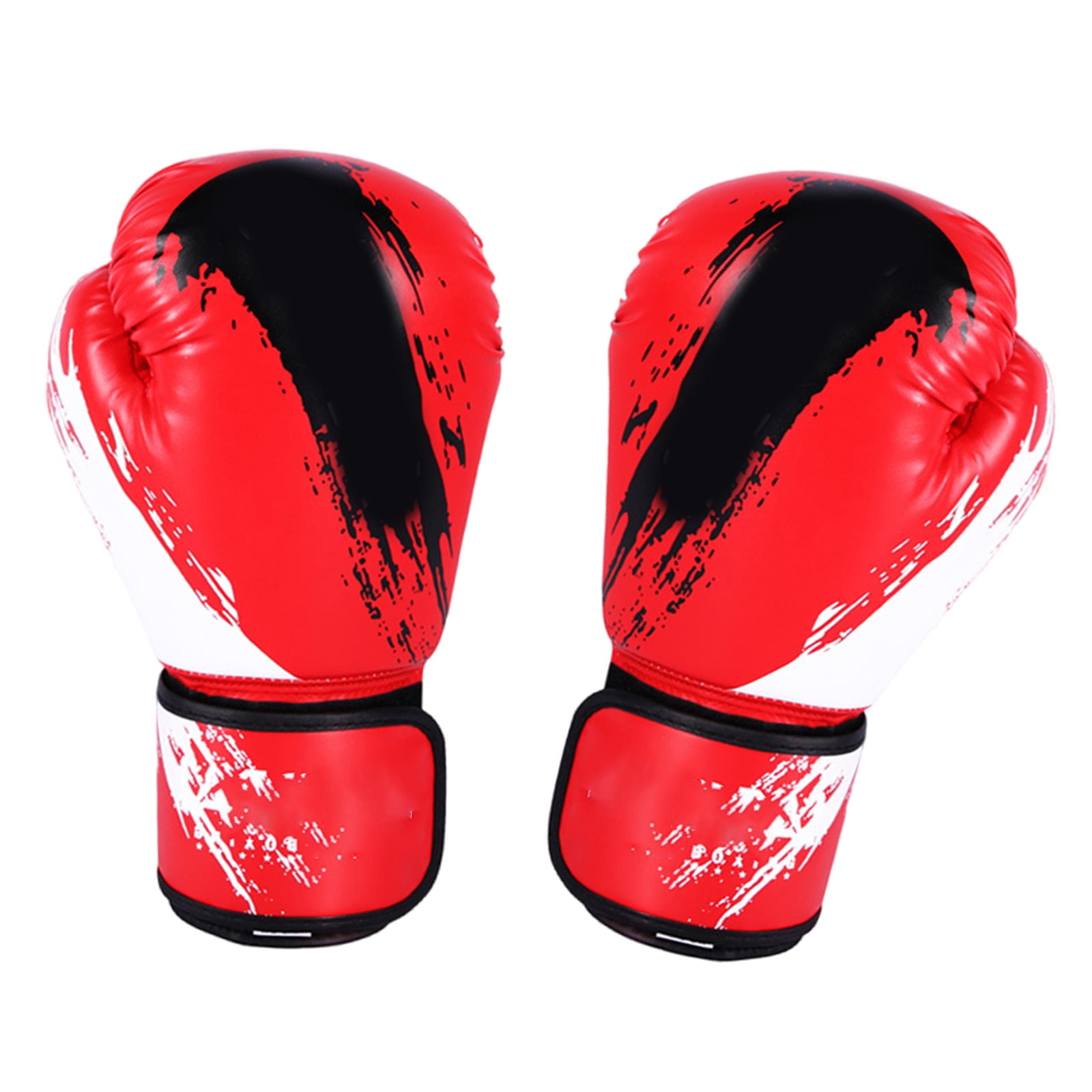 Leather Kickboxing Training Gloves Sparring Glove for Men Women Teens Kickboxing Boxing Workout Gym Fitness 10oz 6oz
