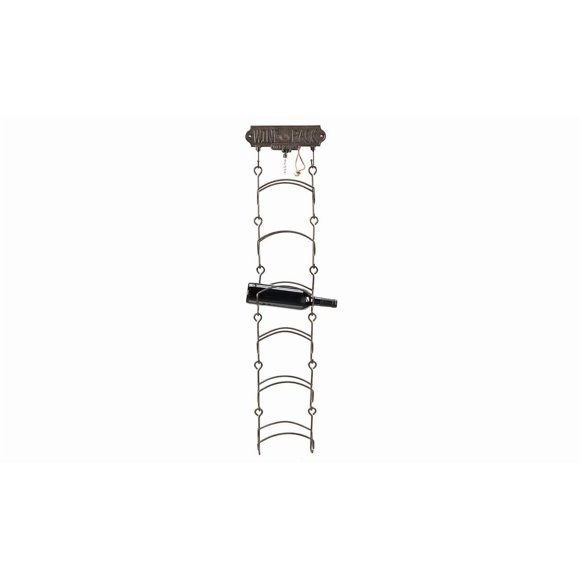 Gift Craft Embossed Metal Hanging Wine Rack