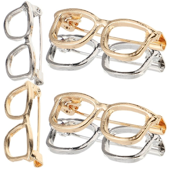 YUNLIGHTS Eyeglass Lapel Pin Alloy 6Pcs Back to School
