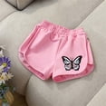 thumbnail image 4 of ITSAME Girls Casual Shorts, Fashion Print Elastic Waist Cotton Summer Breathable Lightweight Shorts Pink 9-10T, 4 of 6