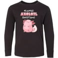 thumbnail image 3 of Inktastic Always Axolotl Questions Cute Curious Axolotl Long Sleeve Youth T-Shirt, 3 of 5