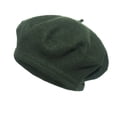 thumbnail image 4 of Berets for Women Classic French Beret Hats Solid Color Artist Style Army Green One Size, 4 of 4