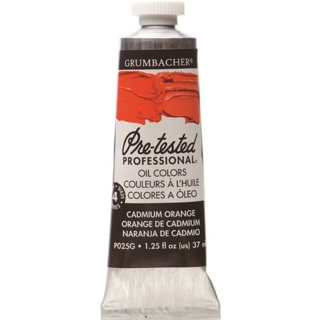 UPC: 0014173352774 | Grumbacher Pre-Tested Artists Oil Color – Cadmium Orange 1.25 oz tube