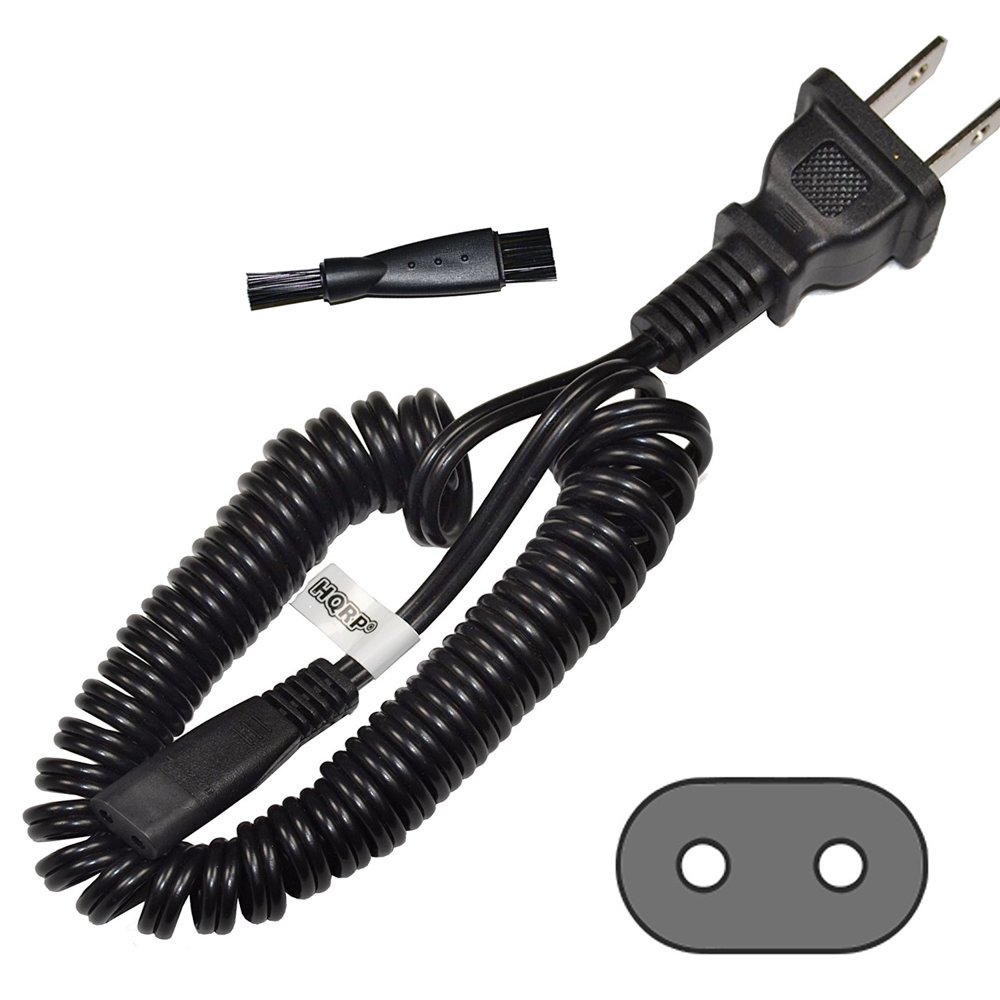 HQRP AC Power Cord for Philips Norelco 4412LC 4805XL 4415LC 4845XL 5426LC 4885XL 4414LC 4604X