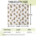 thumbnail image 2 of Highland Cow Sunflower Daisy Pattern Square Fitted Tablecloth with Elastic Edge,Square Table Cover,Washable Elastic Table Cover for Home Kitchen Party Decor 36"x36", 2 of 6