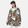 thumbnail image 3 of Kdxio Rabbits on Floral Print Women Men Sun Protection UPF 50+ Jackets Zip Up Long Sleeve Hoodie Hiking Lightweight with Pockets, 3 of 7