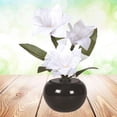 thumbnail image 2 of Colorful Fiber Optic Flower Home Decorative Simulation Flower Pot Lamp Lights Color Gradient Flower Bouquet - US Plug (White), 2 of 7