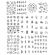 thumbnail image 1 of Tatuaje Dedo Pegatinas Mariposa Temporal Impermeable 10PCS, 1 of 9