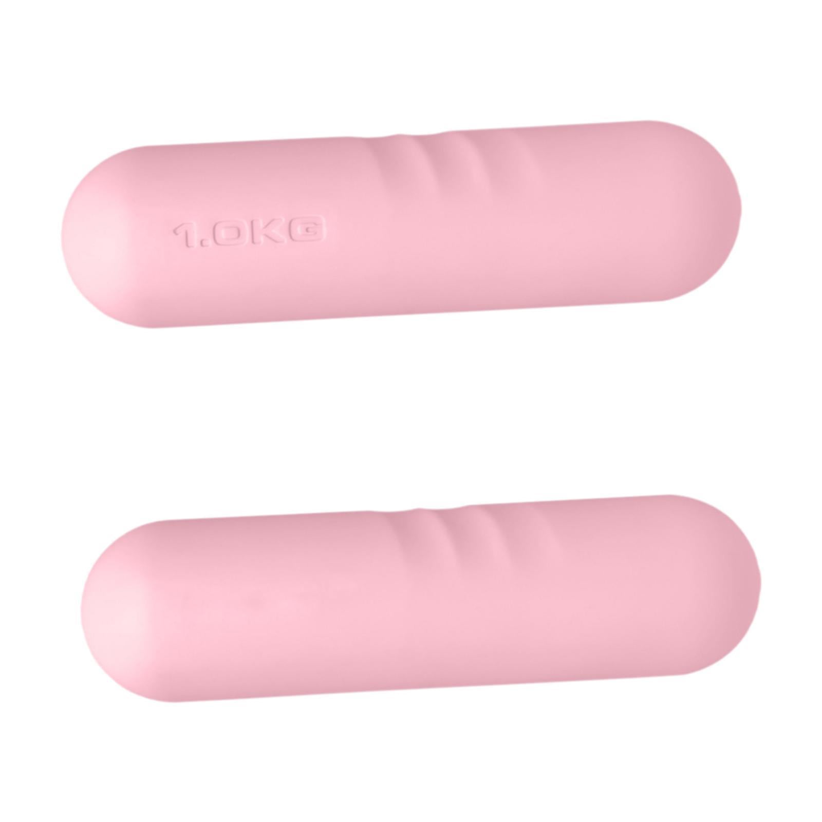 2 Pcs Dumbbell Weight Bar Hand Weight Bar Set Silicone Cast Iron Anti Slip Design for Kids Adults Home Exercise