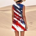 thumbnail image 4 of Milkmaid Dress Women, American Flag Casual Tank Sundress With Pockets 4Th Of July Boho Beach Tshirt Dresses Gatsby Western For Women Plus Size Dresses Casual Cocktail Dresses (L, White) ZMTing, 4 of 5