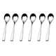 thumbnail image 1 of BRIGHTFUFU 6pcs 304 Cuchara de café creativa de acero inoxidable Cuchara de postre Cucharas de sopa para revolver, 1 of 7
