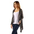 thumbnail image 2 of Women's Casual Charcoal Printed Shrug, 2 of 4