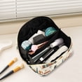 thumbnail image 2 of FORMRS Makeup Bag Travel Cosmetic Organizer for Women Fold Flat Zipper Pouch with Handle, Cats Reading Pattern, 2 of 8