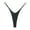 Black, variant on Low Rise Elastic Waistband Solid Color Lady Panties Sexy Double Straps Bikini Style Thong