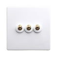 thumbnail image 1 of yingyy Switch Wall Toggle Improvement Antique Brass Light Panel Accessory White 3, 1 of 6