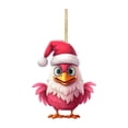 thumbnail image 1 of Creative Cartoon Christmas Chicken Christmas Decoration Pendant Acrylic Car Pendant Backpack Keychain, 1 of 4