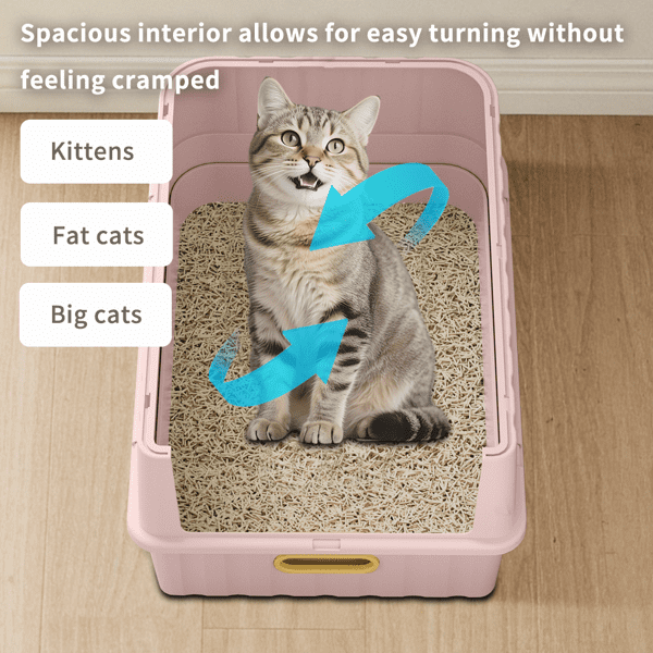 imerelez Magic Cube Intelligent Cat litter Box - Free Hands, Enjoy Pure Life | Automatic Cleaning, Silent Design, Preferred for Multi Cat Families,Gray