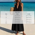 thumbnail image 4 of Yeaiivve Summer Dresses for Women 2026 Boho Halter Maxi Dress Deep V Neck Backless Linen Dress Lightweight Flowy Long Dresses for Travel Cruise Outfits Brown,L, 4 of 8
