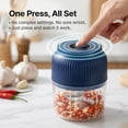 thumbnail image 4 of 2026 Upgraded Household Electric Garlic Crusher, Wireless USB Rechargeable Mini Food Chopper Portable Vegetable Ginger Onion Grinder for Kitchen (White), 4 of 9