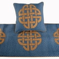 thumbnail image 2 of The HomeCentric Blue Bed Runner, Full Size 68"x18" Decorative Bed Runner With 2 Matching Pillow Cover, Blue Cotton Bed Scarf in Quilted, Beehive Denim With Applique - Denim Love, 2 of 5