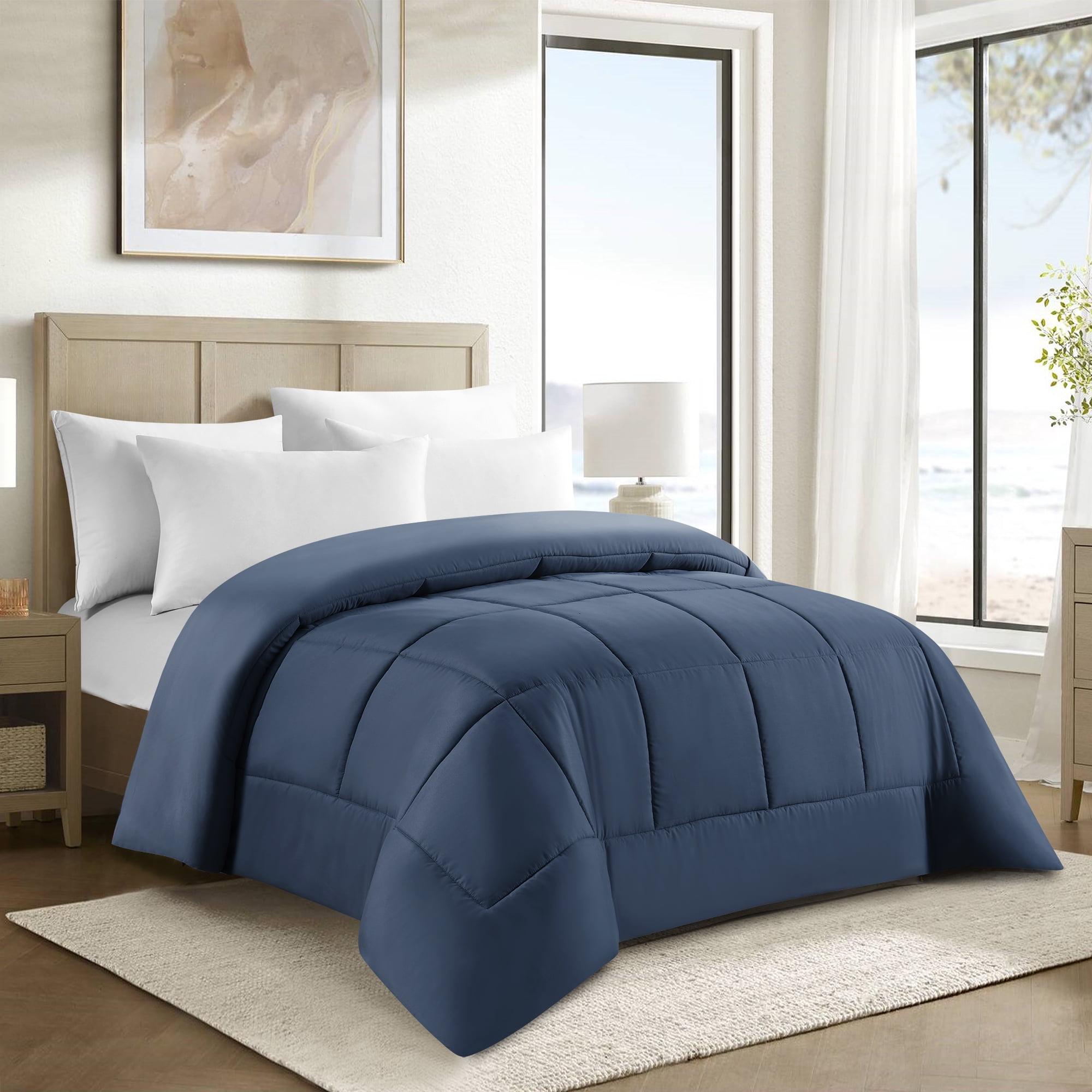 Swift Home Basic Down Alternative Comforter, All Season Hypoallergenic Cozy Comforter, Queen