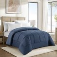 thumbnail image 3 of Swift Home Basic Down Alternative Comforter, All Season Hypoallergenic Cozy Comforter, Queen, Navy, 3 of 8