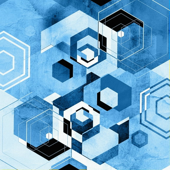 Marmont Hill - "Hexagon Display" Painting Print on Wrapped Canvas