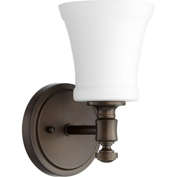 Quorum Lighting Rossington Glass Oiled Bronze Wall Sconce