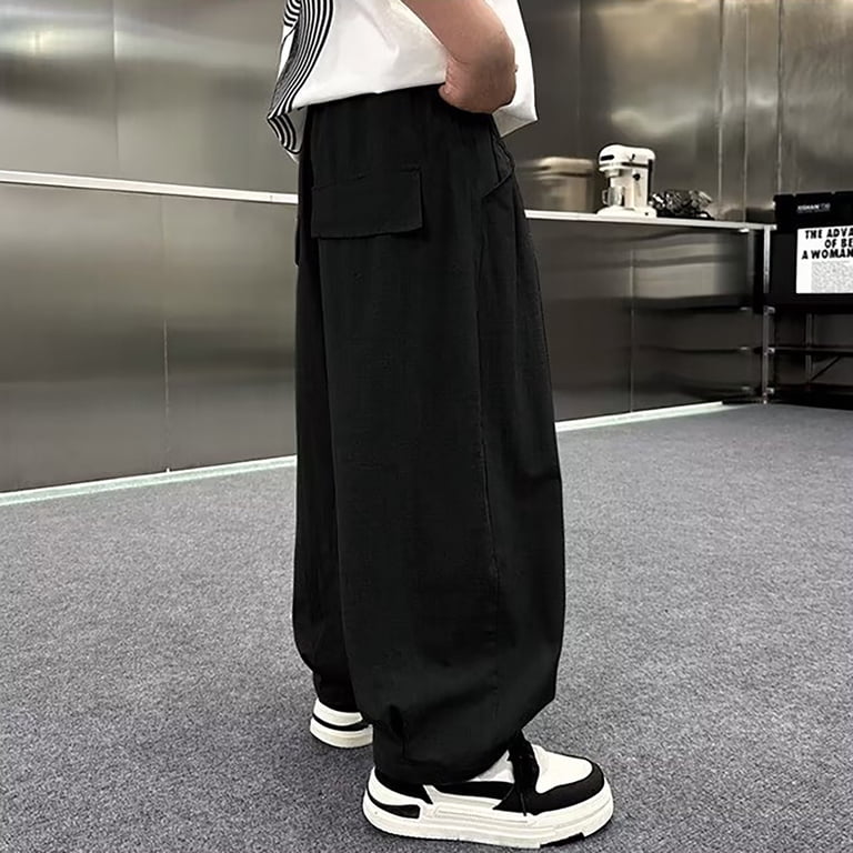 Glisme Teen Pants For Boys 14-15 Years High Waist Summer Harem