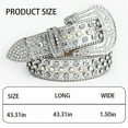 thumbnail image 2 of TELOLY Belts for Women,Stylish Studded Womens Belt with Premium Buckle,BB Belt for Trendy Outfits, 2 of 6