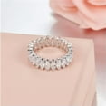 thumbnail image 4 of 4mm White Gold Filled Wedding AAA Cz Irregular Band Women's Street Ring Size 6-9, 4 of 5